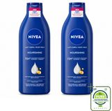 Nivea Lait pour le corps - 72h d'hydratation - Peau sèche à très sèche - 400 ml - Grand format - 2 pièces