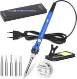Merkloos / Sans marque Shenzhen Haorui Industrial Technology Co., Ltd. Soldeerbout 60W 220V met Instelbare Temperatuur en LED Indicator voor Elektrotechnische Reparaties