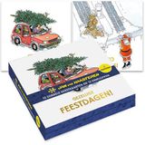 Jan van Haasteren Kerstkaartenmapje - Boom op auto - Glijden van het dak