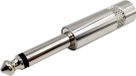 TRU COMPONENTS 1408828 Jackplug 6.35 mm Stekker, droit Nombre de pôles : 2 Mono Argent 1 pièce(s)