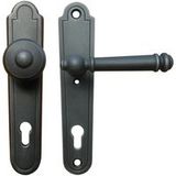Galbusera Garniture de sécurité DIN-NORM modèle BREMEN Ferrure de protection antique Bouton PZ 72 noir