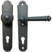 Galbusera Garniture de sécurité DIN-NORM modèle BREMEN Ferrure de protection antique Bouton PZ 72 noir