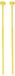 FUZEAU - 8846 - Paar truien of eetstokjes voor rode pianot gong - Plastic geel - L 30 cm