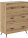 vidaXL Ladekast - 3 Laden - Artisan Eikenhout - 69,5 x 34 x 90 cm