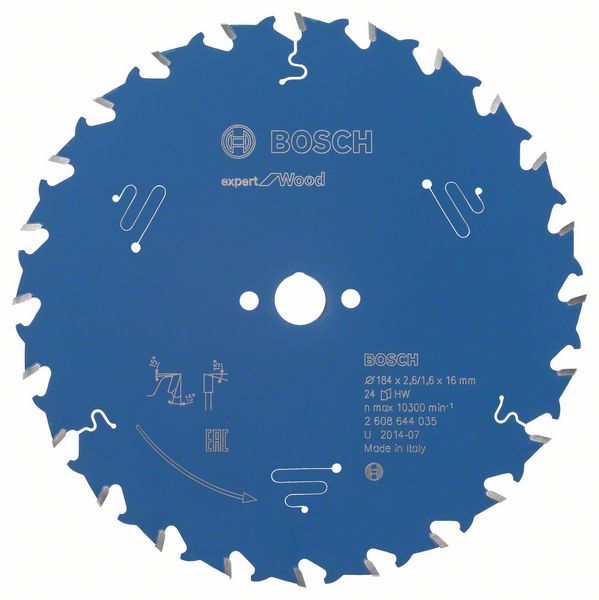 Bosch 2 608 644 035 Cirkelzaagblad - 10300 rpm - 1,6 mm