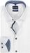 OLYMP Luxor comfort fit chemise - popeline - blanc avec contraste bleu - Repassage facile - Tour de cou : 40 (Taille UE : M)