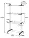 Tringle à linge sur pied - 3 niveaux - Pliable - Autoportant - Tubes en acier inoxydable - Pour usage intérieur - Gris blanc
