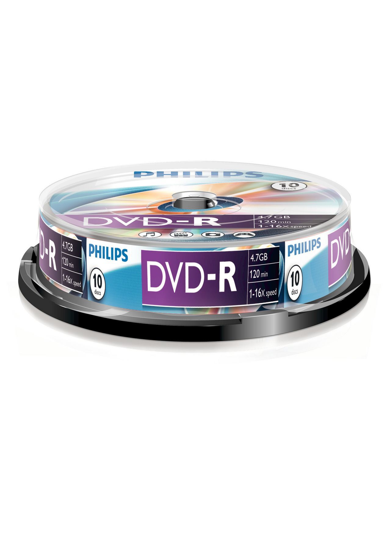 Philips DVD-R DM4S6B10F - 4.7GB - 16x - 10-pack