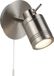 Searchlight Samson - applique murale avec interrupteur à tirette - 10 x 16 cm - IP44 - argent satiné