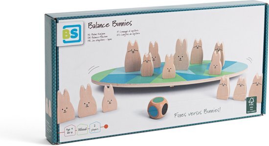 BS Toys Evenwicht konijntjes Bordspel - Educatief Spel - Behoud Evenwicht - Vanaf 4 Jaar - 2 Spelers - Cadeau kind