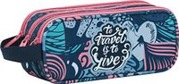 Privata Live Etui, 3 ritssluitingen, etui voor school, met onafhankelijke vakken met grote capaciteit – afmetingen: 22,5 x 9,5 x 8 cm