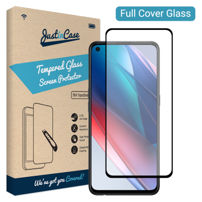 Just in Case Oppo Find X3 Lite Full Cover Tempered Glass - Zwart zwart