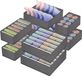 Set de 8 organisateurs de tiroirs pliables - Boîtes de rangement de vêtements - Gris