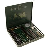 FABER-CASTELL Pitt Graphite-teken set, 19-delig in metalen etui