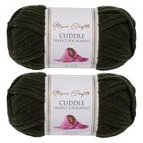 Utopia Crafts Cuddle Super Chunky Chenille Soft Yarn for Knitting and Crochet 2x 100g (Onyx)