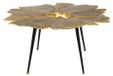 Lotus Table Basse Dorée en Aluminium avec Plateau en Forme de Fleur 95 cm