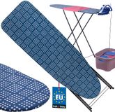 KOTARBAU® Inklapbare Strijkplank - Verstelbare Strijkplank 104 x 30 cm - Blauw Vierkantpatroon
