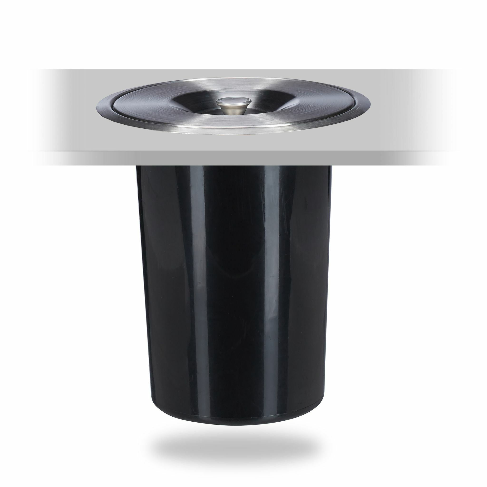 Relaxdays Inbouw Prullenbak - 8L - RVS - Zilver