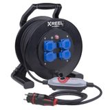 PCE 9350001 PRCD-kabelhaspel Kunststof PRCD-S+ Zwart, Blauw, Grijs, Rood IP54
