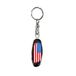 RVS sleutelhanger - Emblem/ Flag USA+PL