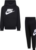 Nike Kids 86l135 Fleece Set Met Lange Mouwen Zwart 5-6 Years Jongens