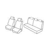 Set Superior Set stoelhoezen grijs/zwart compatibel met Ford Fiesta 5p (05/02>08/08)