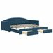 vidaXL Schlafcouch mit Ausziehbett und Schubladen 100x200 cm Samt blau