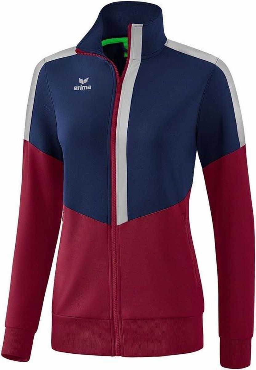 Erima Squad Trainingsjack Dames New Navy-Bordeaux Grijs Maat 44