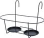 ProGarden Support de jardinière double - jardinière avec suspension - métal noir - 40 x 19 x 28 cm