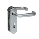 Hörmann FS deurkrukgarnituur D-110 korte plaat PZ, glijlager aluminium F1