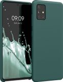 kwmobile telefoonhoesje geschikt voor Samsung Galaxy A51 - Hoesje met siliconen coating - Smartphone case in blauwgroen