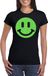 Bellatio Decorations Verkleed shirt dames - Smile / Emoticon - zwart - carnaval/foute party - feestkleding XL