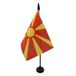 AZ FLAG Tafelvlag Macedonië 15x10 cm Polyester 100D Plastic Voet