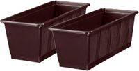 Geli Jardinière plastique - 5x - brun - 60 x 17,5 x 14,5 cm