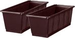 Geli Jardinière plastique - 5x - brun - 60 x 17,5 x 14,5 cm