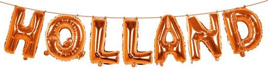 Boland - Folieballonslinger 'H O L L A N D' - Multi - Folieballon