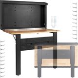 Wiltec Wandmontabele Werkbank, Inklapbaar, 200 kg, 120,5 x 82,5 x 162 cm