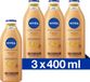 NIVEA Lait corporel raffermissant + bronzant Q10 - 3 x 400 ml