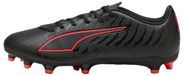 PUMA Unisex Ultra 6 Play FG/AG voetbalschoen, zwart rood, 11.5 UK, Puma Zwart PUMA Rood, 46.5 EU