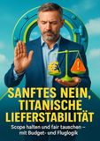 Sanftes Nein, titanische Lieferstabilität: Scope halten und fair tauschen – mit Budget- und Fluglogik
