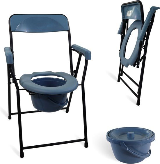 Toiletstoel Mobiclinic Timón - Toiletstoel - Blauw - Staal