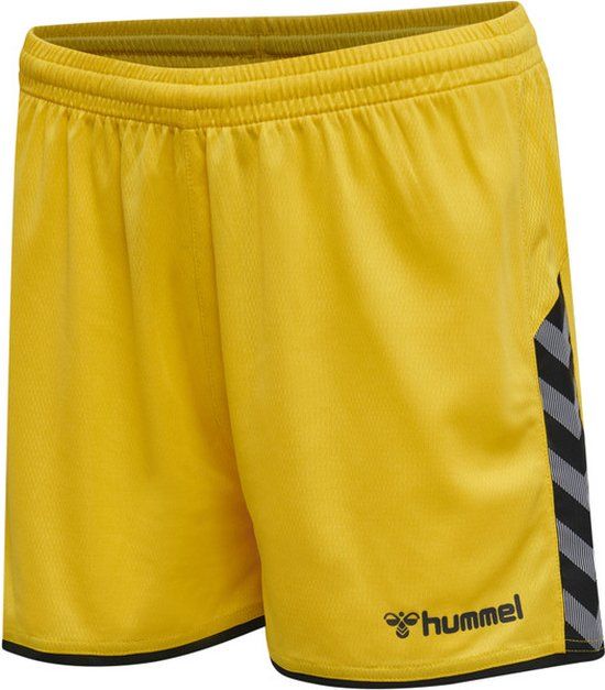 Hummel Authentic Poly Short Dames - Geel - Maat S