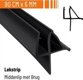 Simple Fix Lekstrip - Douchestrip - Waterkering - 80CM Lang - 4-8MM Glasdikte - Bolprofiel