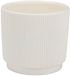 Arti Casa Pot de fleurs Ø19,7x18 cm - Pot de fleurs moderne avec structure côtelée - Blanc