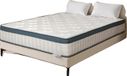 Matelas blanc, ressorts ensachés, soutien orthopédique, blanc et bleu, 160x200x25 cm