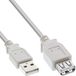InLine USB naar USB verlengkabel - USB 2.0 A Male naar USB 2.0 A Female - 1.8 meter - Beige