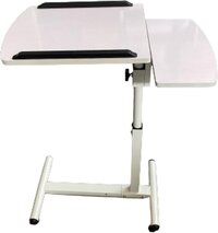 Industriële Bedtafel - Wit - Rechthoek - Hoogte instelbaar