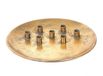 HBX natural living Bougeoir pour 7 bougies Ø30cm métal or
