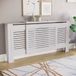 Vida Designs Milton Radiatorombouw Wit - Verstelbaar - Modern horizontaal lamellenontwerp voor optimale warmtecirculatie - H82xW140-204xD19cm - Geschilderde MDF-kast Ideaal voor woonkamer en gang