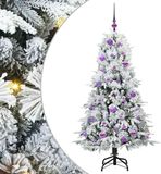 vidaXL - Kunstmatige Hinged Kerstboom met 150 LED Wit 150 cm PE en PVC